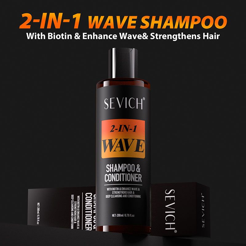 200ml Waves Shampoo 360 Deep Clean Anti-Hair Loss Waves Control Pomade Shine Hair Conditioner Strong Hold Control Wavy Cream