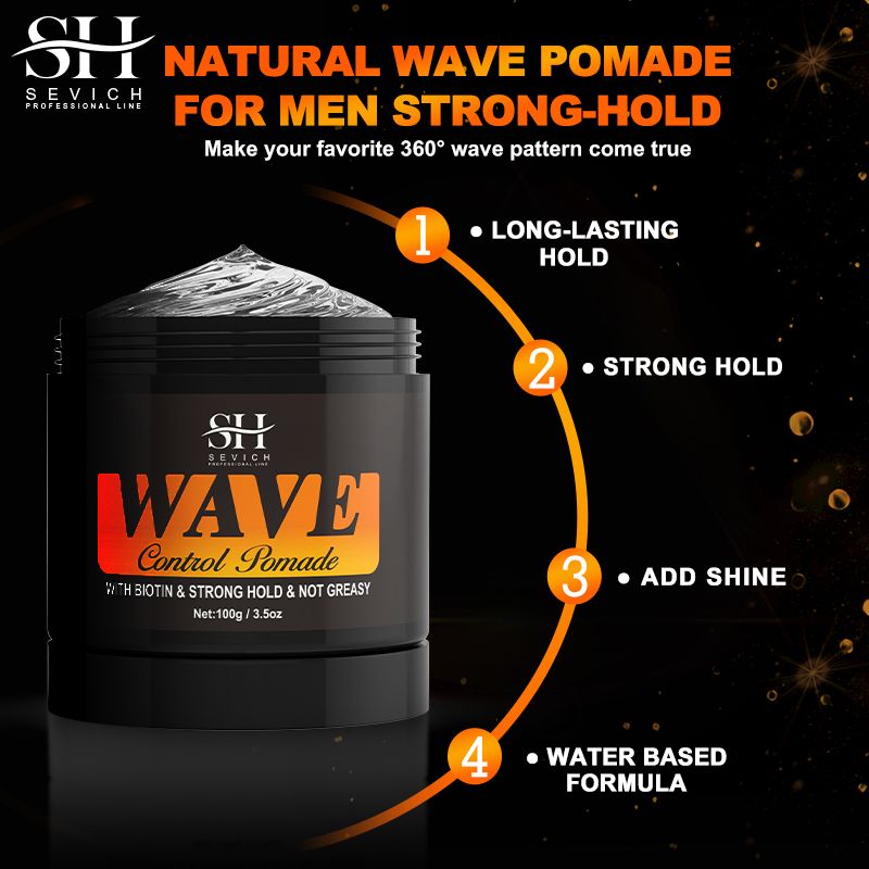 200ml Waves Shampoo 360 Deep Clean Anti-Hair Loss Waves Control Pomade Shine Hair Conditioner Strong Hold Control Wavy Cream