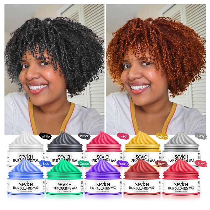 SEVICH 120g Hair Colour Wax Easy To Wash DIY Hairs Dyed Mud Dye for Eyebrow Beards Coloring Styling Temporary Hair Colour Cream