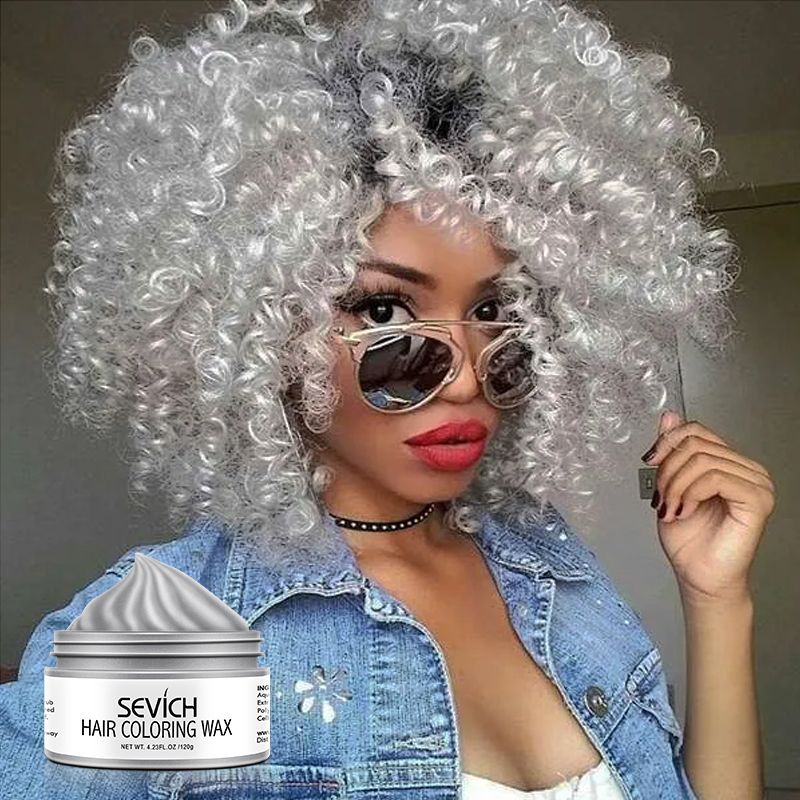SEVICH 120g Hair Colour Wax Easy To Wash DIY Hairs Dyed Mud Dye for Eyebrow Beards Coloring Styling Temporary Hair Colour Cream
