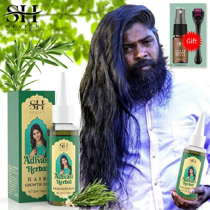 SEVICH 50ml Pure Natural India Hair Oil Ayurvedic Hair Growth Oil Rosemary Hair Growth Oil For Men Hair Regrowth Serum Anti Hair Loss Product Hair Care