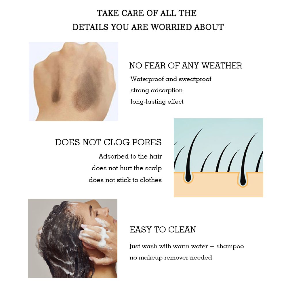 Sevich 4 Colors 12g Hair Shadow Powder Waterproof Hairline Edge Control Powder Root Cover Up Dark Brown Hair Concealer With Puff Eyebrow Powder Hair Growth Powder Hair Care Products