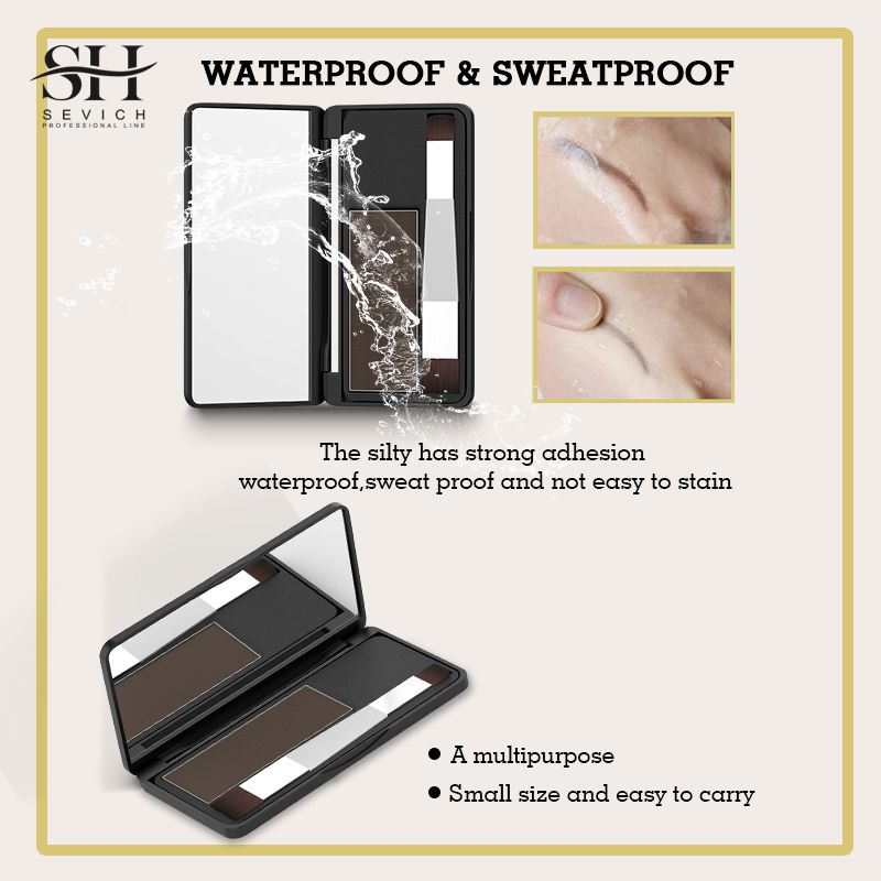 Sevich 4 Colors 8g Hair Shadow Powder Waterproof Hairline Edge Control Powder Root Cover Up Dark Brown Hair Concealer With Puff Eyebrow Powder Hair Growth Powder Hair Care Products