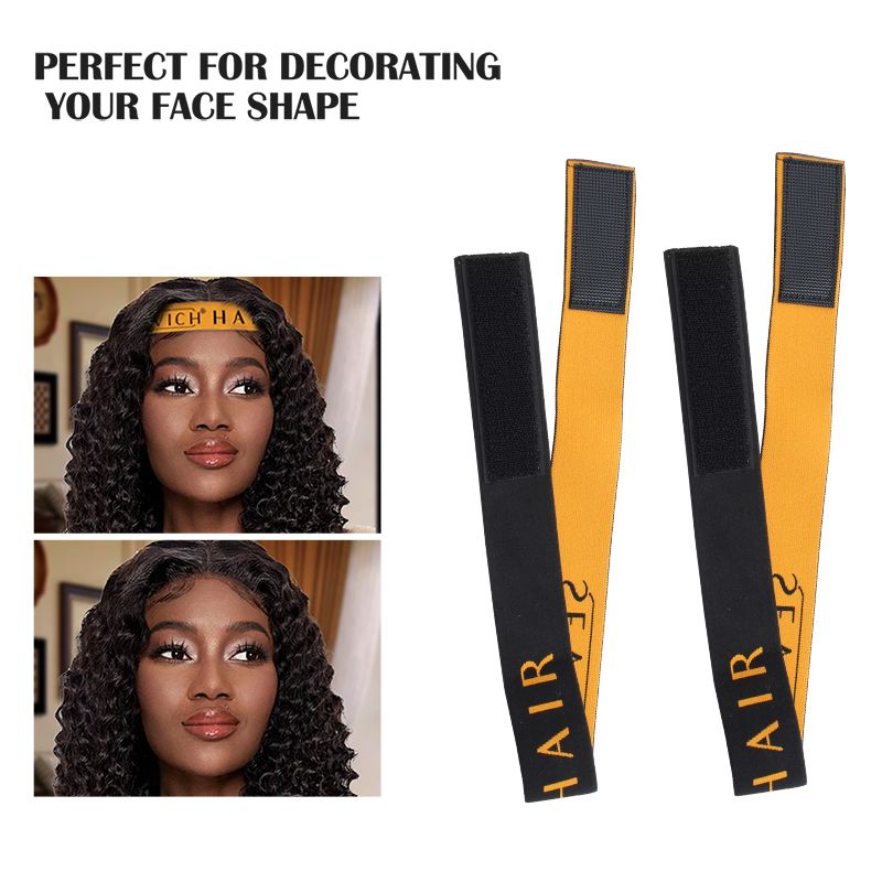 SEVICH 1pcs Elastic Band For Wig Edges Wrap Wig Band Lace Melting Band To Lay Edges Baby Hair Edge Adjustable Wig Melt Bands Elastic Fixing Band, Wig Edge, Velcro Adjustment, Anti Slip Headband