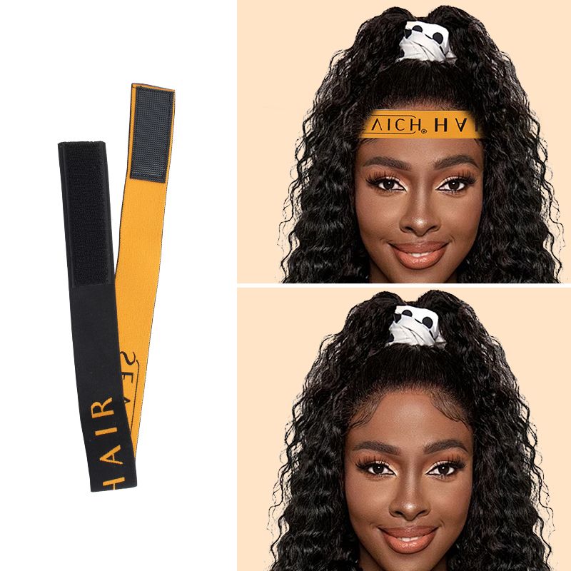 SEVICH 1pcs Elastic Band For Wig Edges Wrap Wig Band Lace Melting Band To Lay Edges Baby Hair Edge Adjustable Wig Melt Bands Elastic Fixing Band, Wig Edge, Velcro Adjustment, Anti Slip Headband