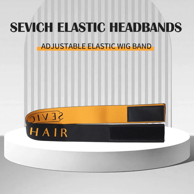 SEVICH 1pcs Elastic Band For Wig Edges Wrap Wig Band Lace Melting Band To Lay Edges Baby Hair Edge Adjustable Wig Melt Bands Elastic Fixing Band, Wig Edge, Velcro Adjustment, Anti Slip Headband