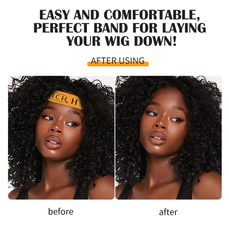 SEVICH 1pcs Elastic Band For Wig Edges Wrap Wig Band Lace Melting Band To Lay Edges Baby Hair Edge Adjustable Wig Melt Bands Elastic Fixing Band, Wig Edge, Velcro Adjustment, Anti Slip Headband