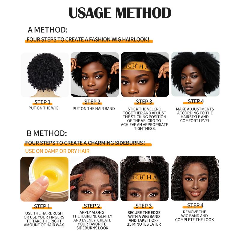 SEVICH 1pcs Elastic Band For Wig Edges Wrap Wig Band Lace Melting Band To Lay Edges Baby Hair Edge Adjustable Wig Melt Bands Elastic Fixing Band, Wig Edge, Velcro Adjustment, Anti Slip Headband