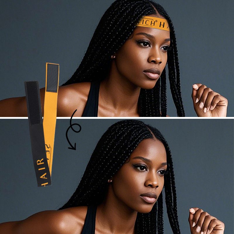 SEVICH 1pcs Elastic Band For Wig Edges Wrap Wig Band Lace Melting Band To Lay Edges Baby Hair Edge Adjustable Wig Melt Bands Elastic Fixing Band, Wig Edge, Velcro Adjustment, Anti Slip Headband