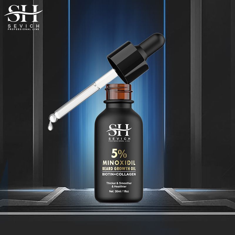 SEVICH 5% Minoxidil Beard Growth Oil 30ml Beard Oil Beard growth essential oil and Hair Growth Essential oil, bald hair treatment oil Men's Beard Growth Essence Nourishing Enhancer Beard Oil Spray