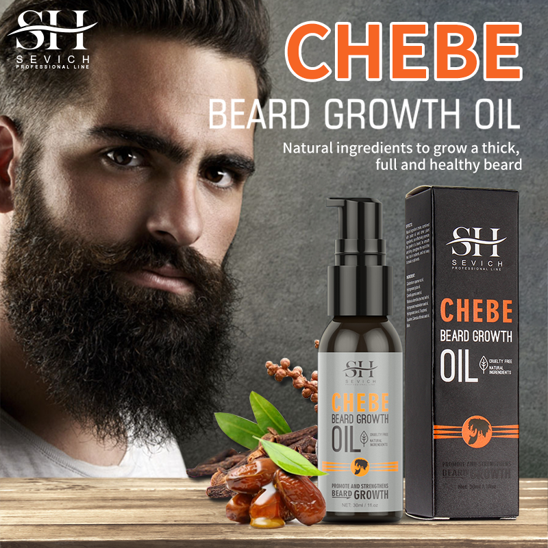 SEVICH Chebe Oil Men's Beard Growth Oil 30ml Beard Growth Essential Oil Bald Hair Treatment Oil Fast Hair Growth Oil Beard Growth Essence Nourishing Enhancer Beard Oil Spray Beard Care