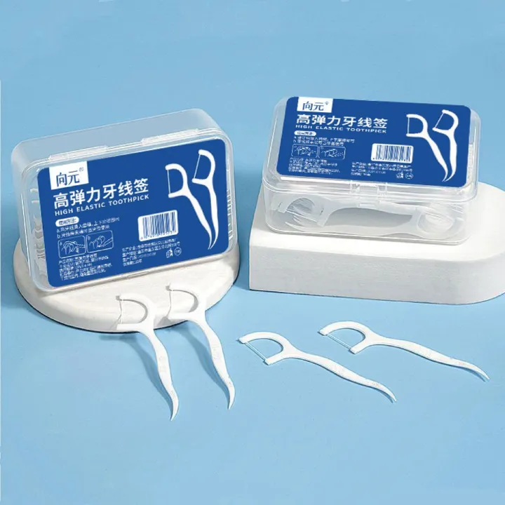 50 pieces/box disposable dental floss Toothpick Dental wand Dental cleaning oral care portable home set
