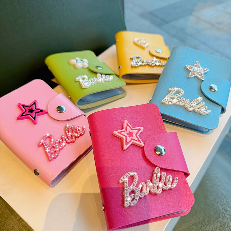 Fashion Colorful Barbie Women Leather Wallet Card Holder Coin Purse Female Wallets Small Money Purses New Clutch Bag