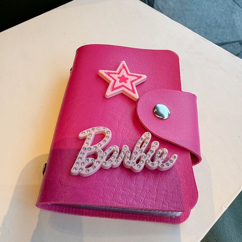 Fashion Colorful Barbie Women Leather Wallet Card Holder Coin Purse Female Wallets Small Money Purses New Clutch Bag