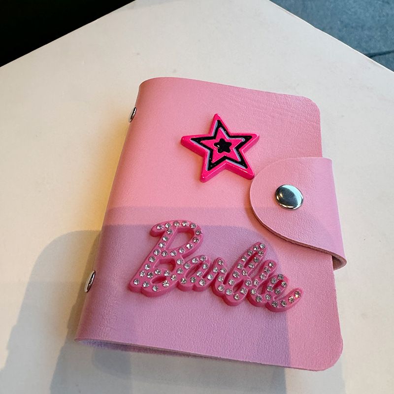 Fashion Colorful Barbie Women Leather Wallet Card Holder Coin Purse Female Wallets Small Money Purses New Clutch Bag