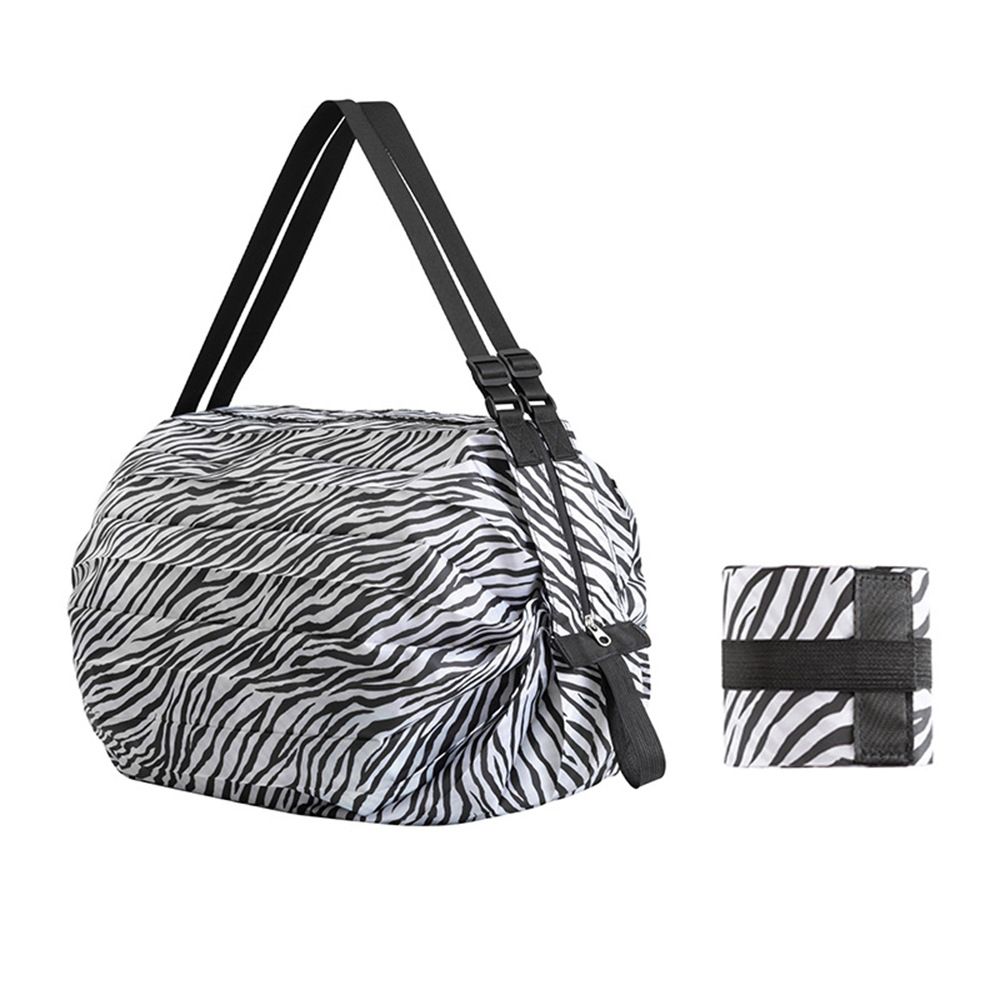 Foldable shopping bag travel single shoulder portable thickened large grocery bag supermarket environmental shopping bag
