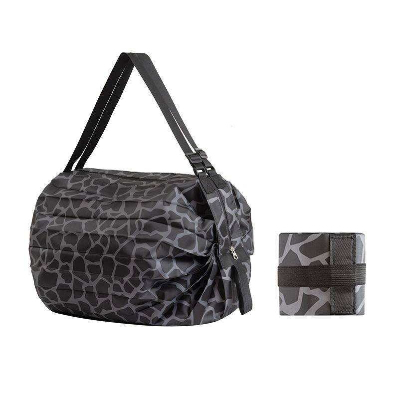 Foldable shopping bag travel single shoulder portable thickened large grocery bag supermarket environmental shopping bag