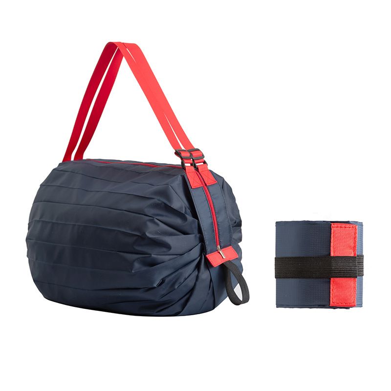 Foldable shopping bag travel single shoulder portable thickened large grocery bag supermarket environmental shopping bag