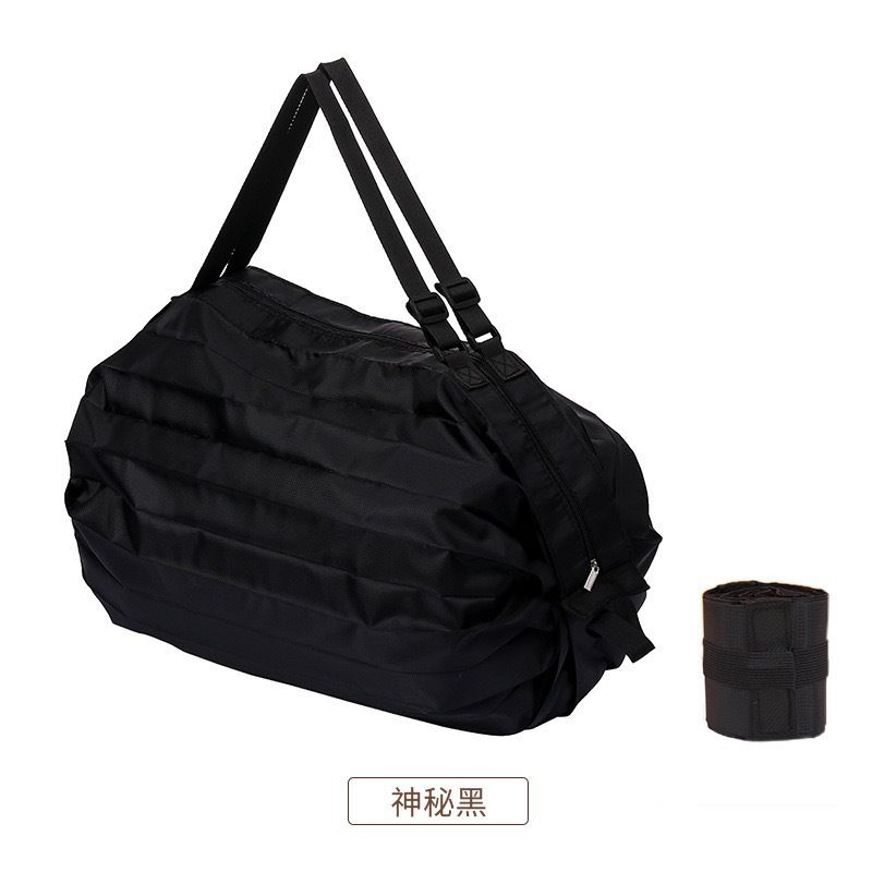 Foldable shopping bag travel single shoulder portable thickened large grocery bag supermarket environmental shopping bag