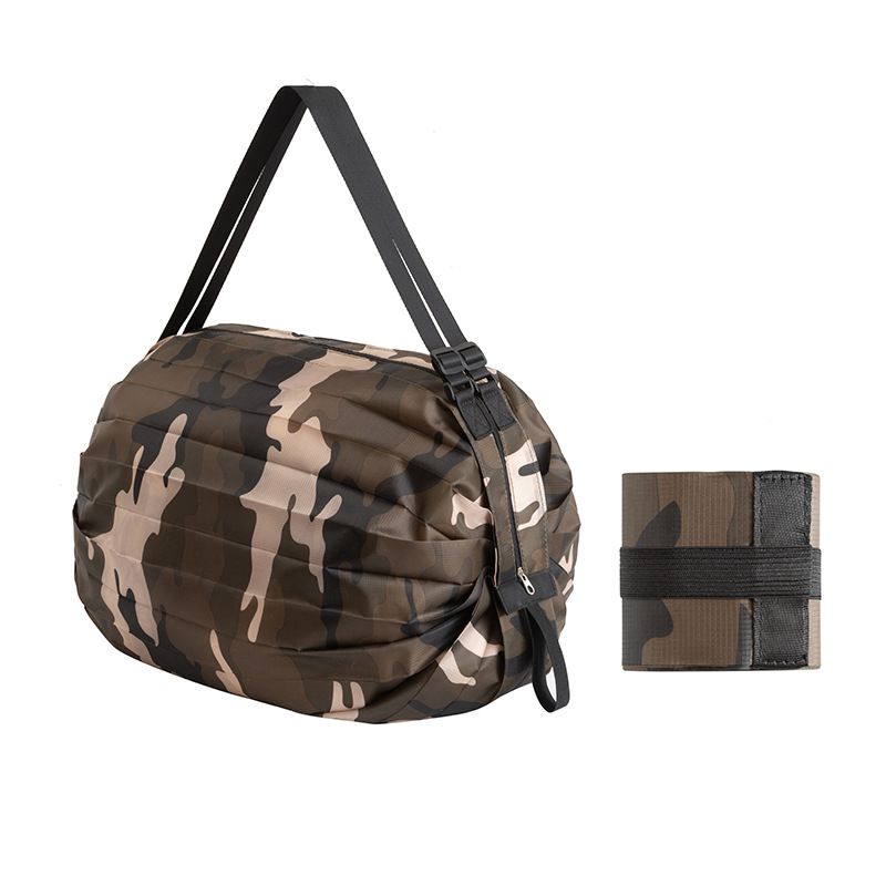 Foldable shopping bag travel single shoulder portable thickened large grocery bag supermarket environmental shopping bag