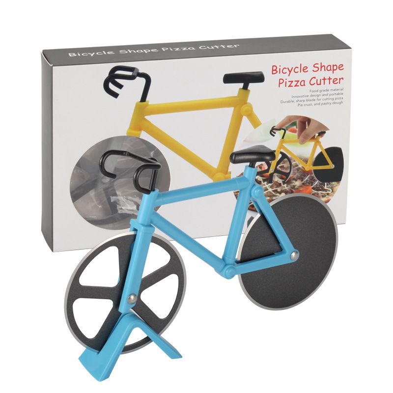 Creative Bicycle Single Wheel Stainless Steel Pizza Knife Multifunctional Tool Cutter | Stainless Steel Pizza Cutter Round Wheel Roller | Pizza Slicer