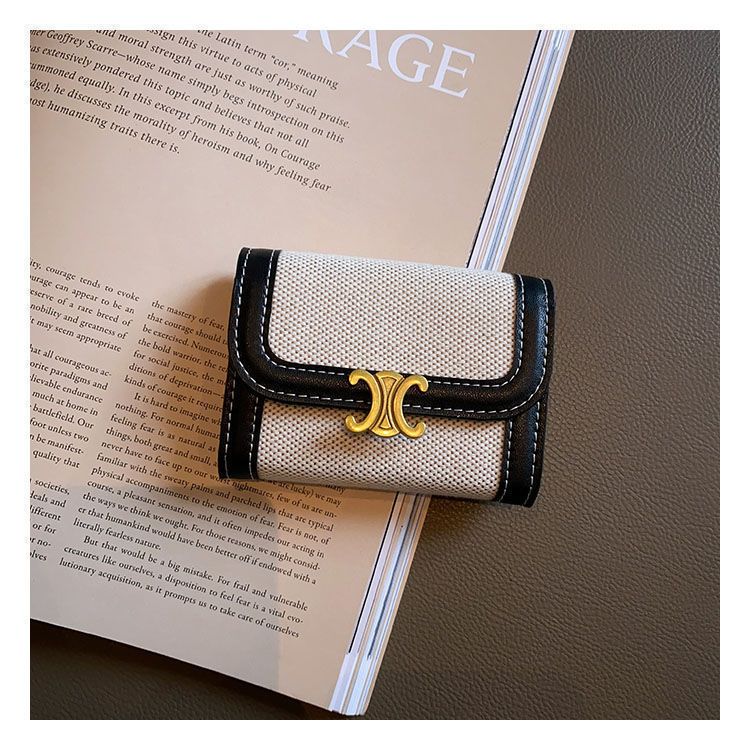 Fashion Wallets & Holders Daily With Magnetic Buckle  Multi-Card Design Orderly Storage Of Large Capacity Women's Short Wallet Card Bag