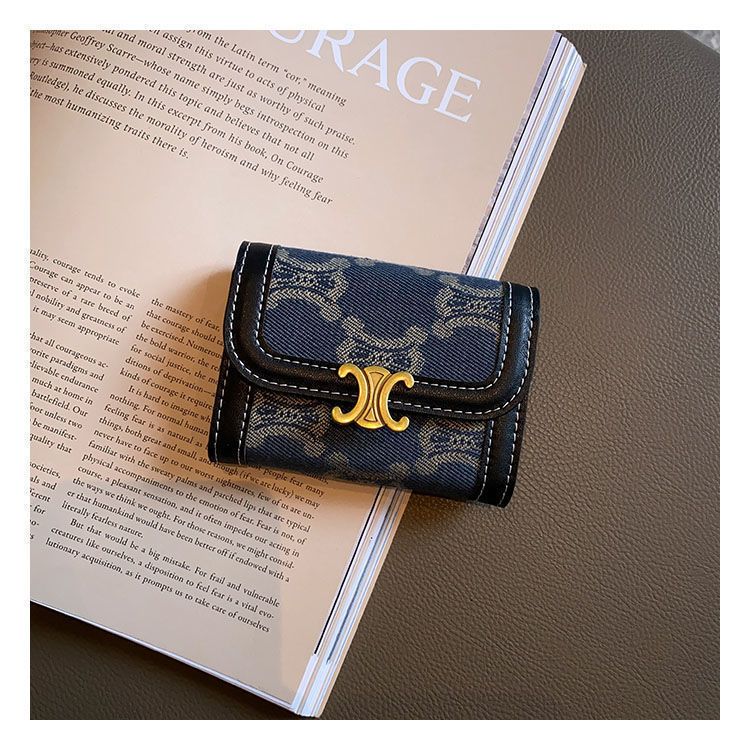Fashion Wallets & Holders Daily With Magnetic Buckle  Multi-Card Design Orderly Storage Of Large Capacity Women's Short Wallet Card Bag