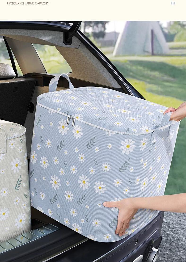 Household large-capacity quilt storage bag, non-woven fabric clothing storage bag, organizing box and wardrobe storage bag, hand-held moving and moisture-proof waterproof storage bag