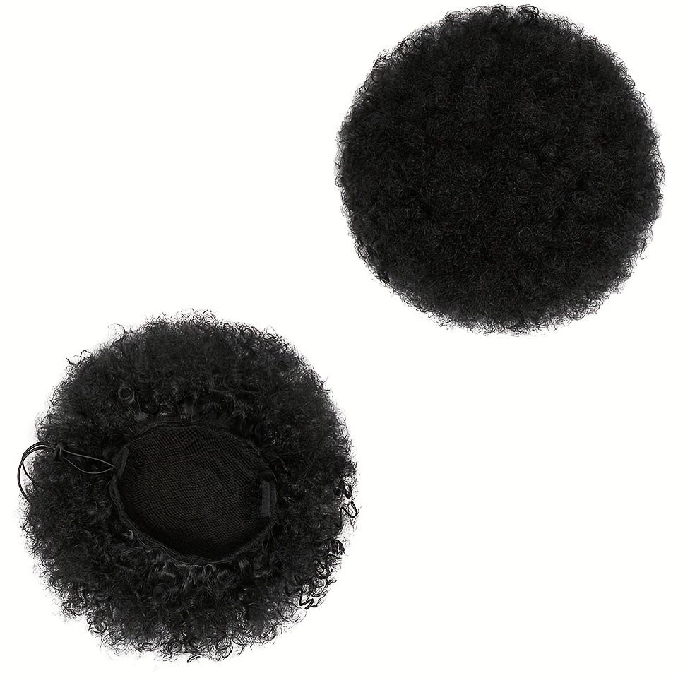 Wigs - European/African afro-style braided hair bun - Hair buns with fluffy tassels - Fashionable trendy wigs