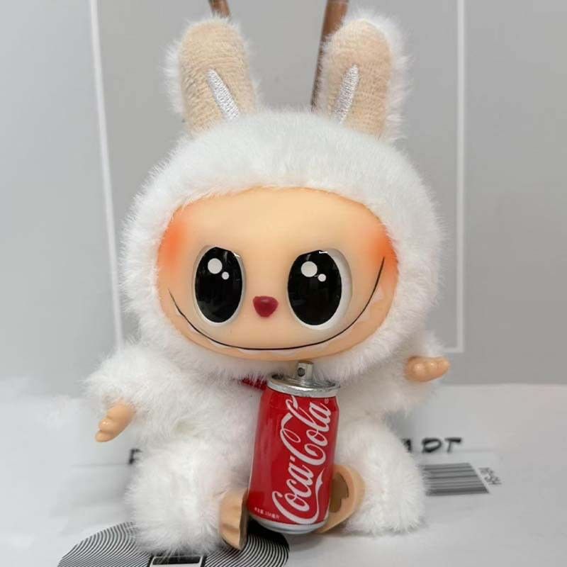 Popmart Bubblemate Labubu Gift Laubub Rubber Doll Clothing Figure Keychain