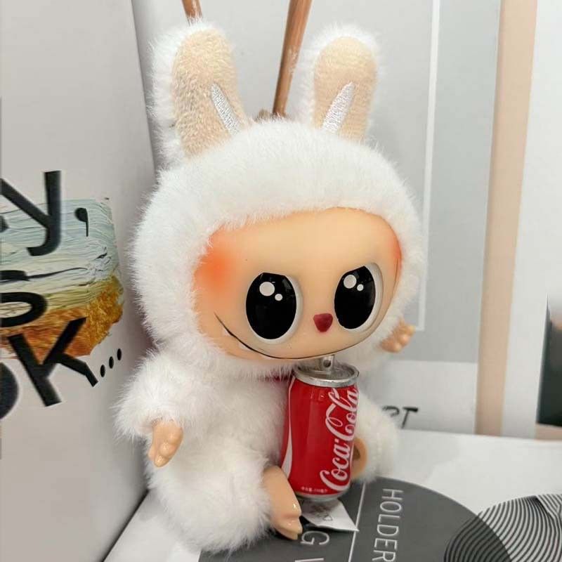 Popmart Bubblemate Labubu Gift Laubub Rubber Doll Clothing Figure Keychain