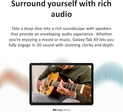 Samsung Galaxy Tab A9 64GB + 4GB 8.7” SIM +WiFi 8+2MP Camera 5100mAh