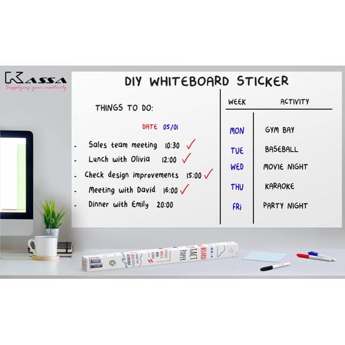 Whiteboard Removable Erasable Wall Sticker Self-Adhesive