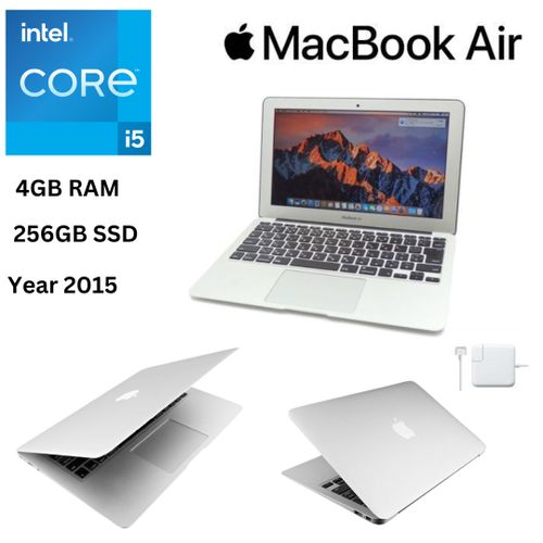 Apple MacBook Air Core i5 2015 4GB RAM 256 GB SSD 13 Inches A1466 MacOS Ultra Slim Refurbished Laptop pus mouse