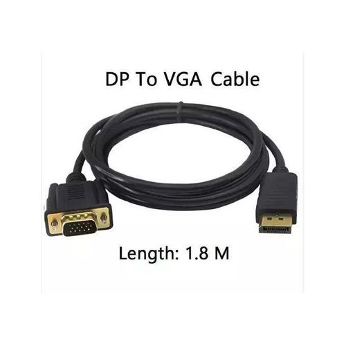 DisplayPort to VGA Cable – DP Male to VGA Male – HD Video Converter Cable