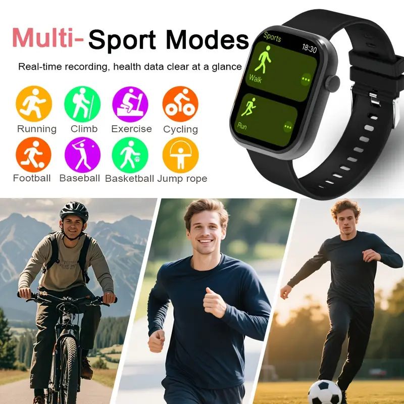 2025 Smart Watch Women And Man 1.44 Inch Screen Sports Fitness Watches Bluetooth Call Digital Wristwatch Android Smartwatch Men