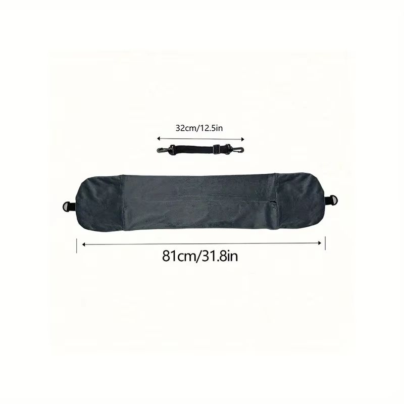 Travel Pillow With Storage Pouch, Adjustable Polyester Neck Support, Comfortable & Lightweight