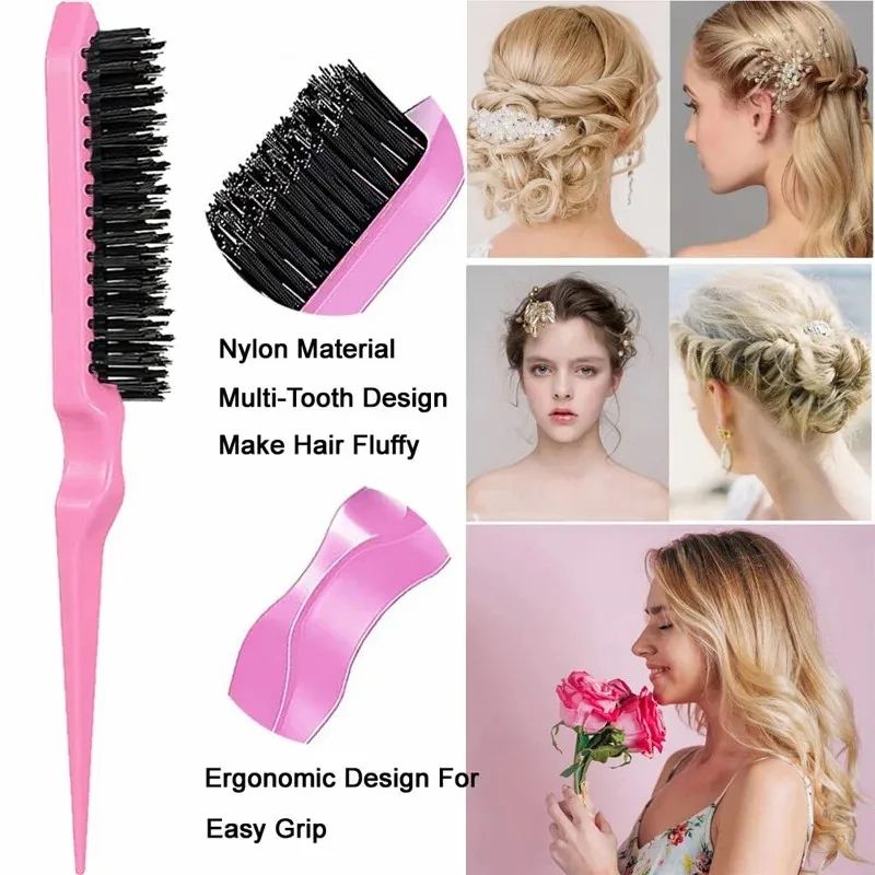 12pcs/set Anti static Detangling Hairbrush set curly hair comb Massage hollow comb Salon professional hairdressing tools set