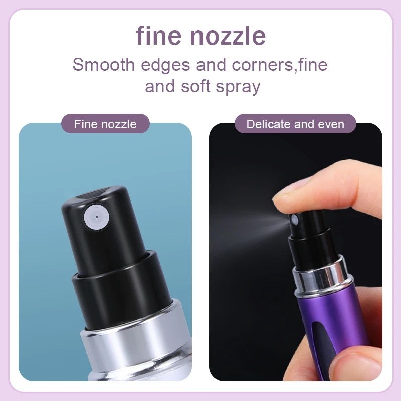 5ml*10pcs Portable Perfume Atomizer Liquid Container Portatil For Cosmetics Mini Aluminum Spray Alcochol Empty Refillable Bottle