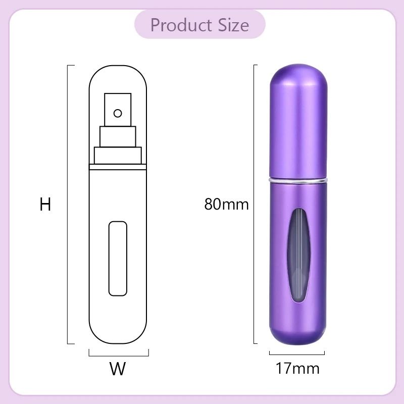 5ml*10pcs Portable Perfume Atomizer Liquid Container Portatil For Cosmetics Mini Aluminum Spray Alcochol Empty Refillable Bottle