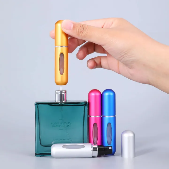 5ml*10pcs Portable Perfume Atomizer Liquid Container Portatil For Cosmetics Mini Aluminum Spray Alcochol Empty Refillable Bottle