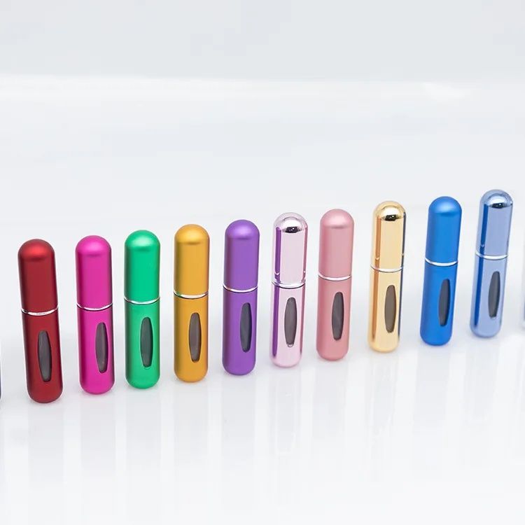 5ml*10pcs Portable Perfume Atomizer Liquid Container Portatil For Cosmetics Mini Aluminum Spray Alcochol Empty Refillable Bottle