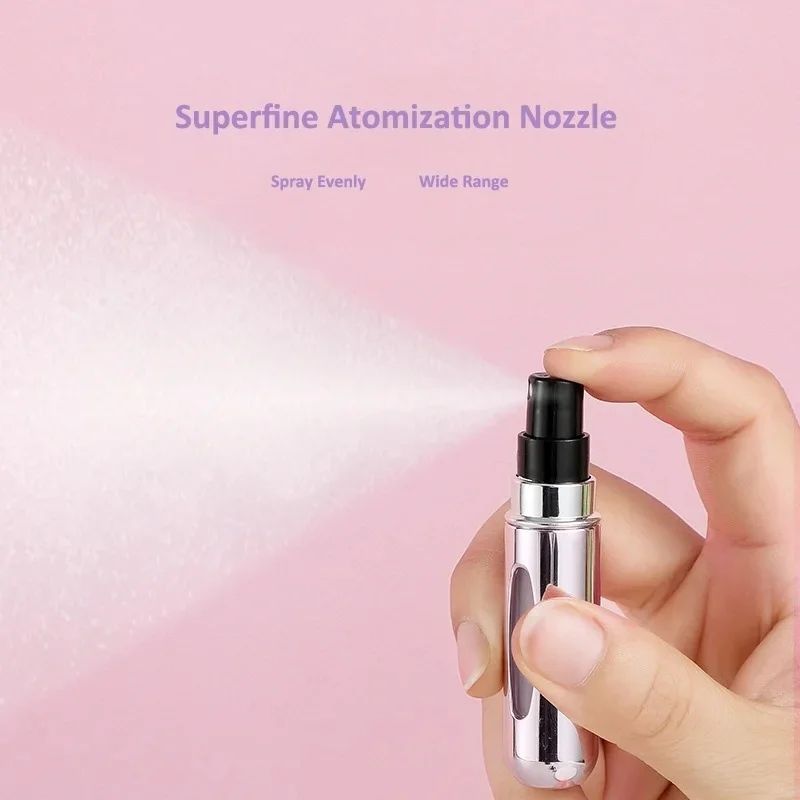 5ml*10pcs Portable Perfume Atomizer Liquid Container Portatil For Cosmetics Mini Aluminum Spray Alcochol Empty Refillable Bottle