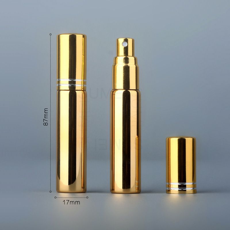 10pcs*10ML High Quality Refillable Mini Perfume Atomizer Spray Bottle Empty Glass Perfume Bottle Aluminum Spray Atoizers