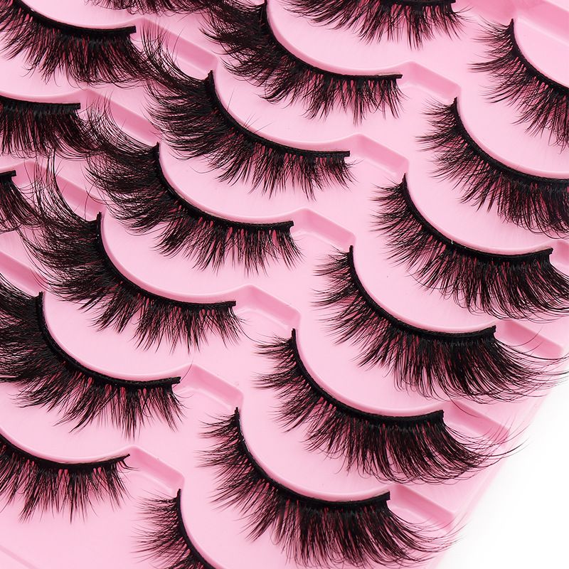 14Pairs 3D False Eyelashes Faux Mink Lashes Thick Natural Soft Eyelash Extension cils Dramatic Volume Long Lashes Maquiagem