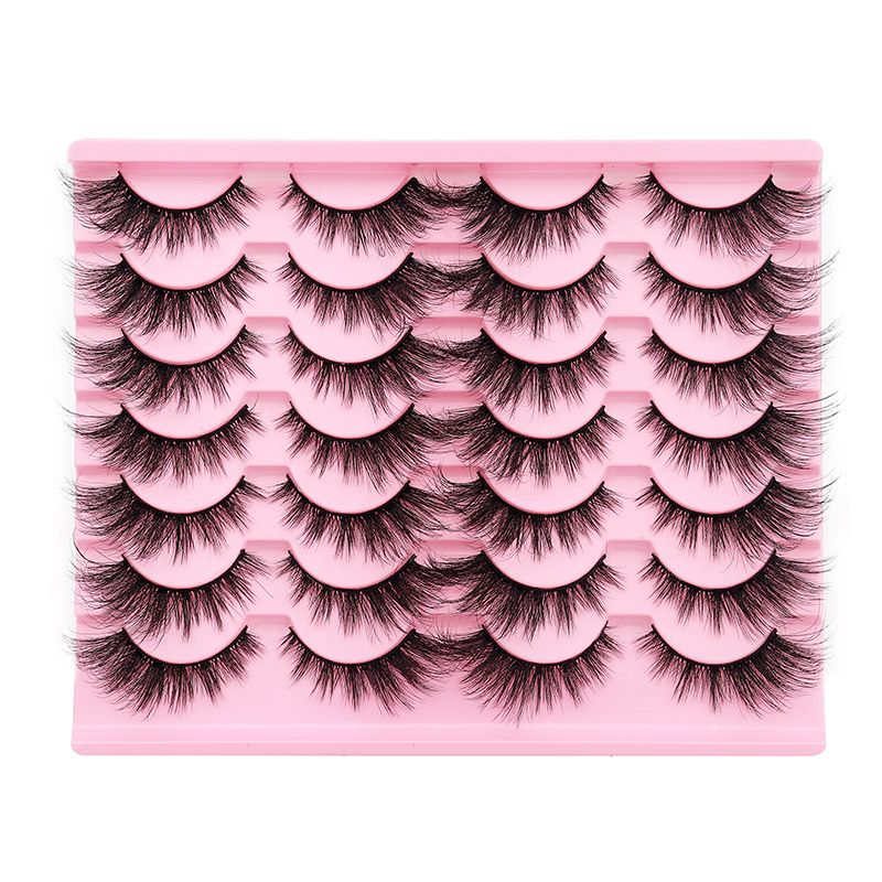 14Pairs 3D False Eyelashes Faux Mink Lashes Thick Natural Soft Eyelash Extension cils Dramatic Volume Long Lashes Maquiagem
