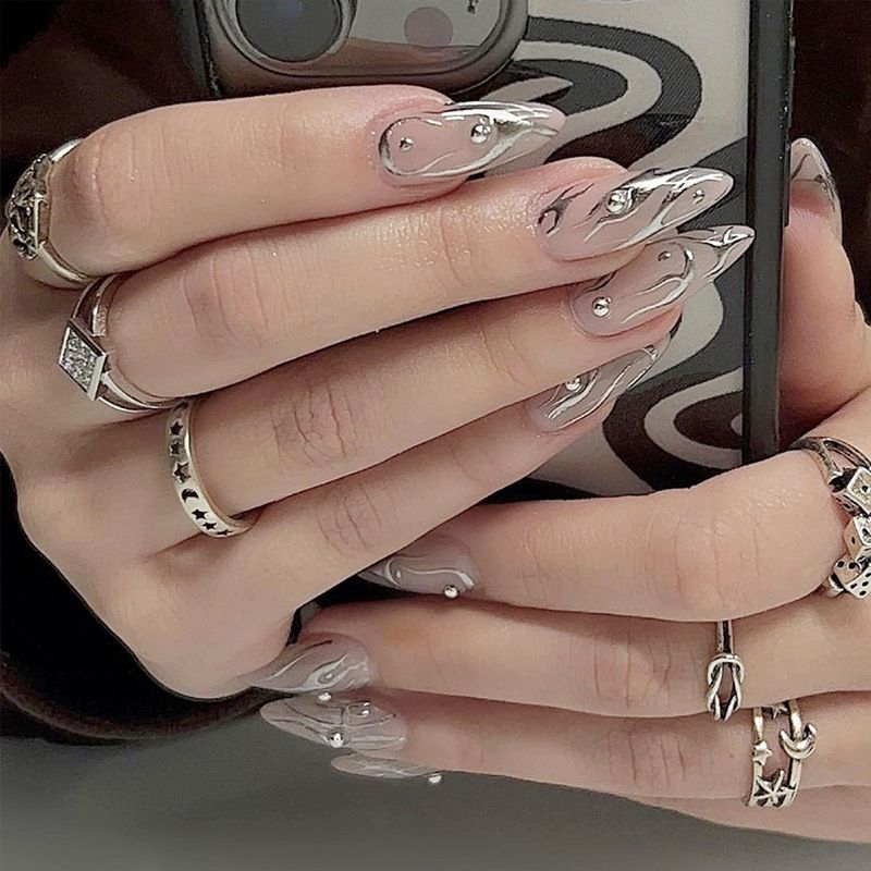 24Pcs Square False Nails with Jelly Glue Wearable Red Long Coffin Fake Nails Rhinestone Design Ballet Full Cover Press on Nails Tips