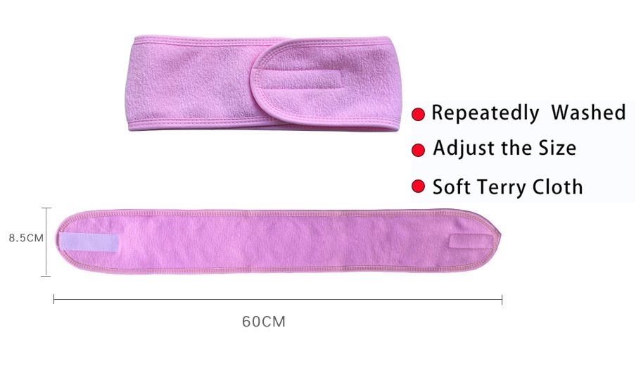 Soft Toweling Hair Accessories Girls Headbands for Face Washing Bath Makeup Hair Band Women Adjustable SPA Facial Headband