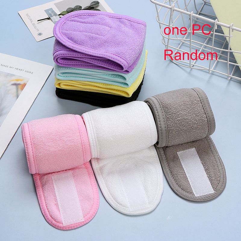 Soft Toweling Hair Accessories Girls Headbands for Face Washing Bath Makeup Hair Band Women Adjustable SPA Facial Headband