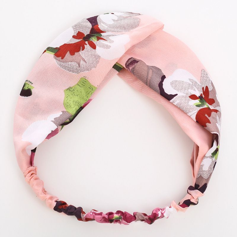 Women Girls Summer Bohemian Hair Bands Print Headbands Retro Cross Turban Bandage Bandanas HairBands Hair Accessories Headwrap
